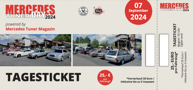 Eintrittskarte Mercedes Treffen im Stöffelpark 2024